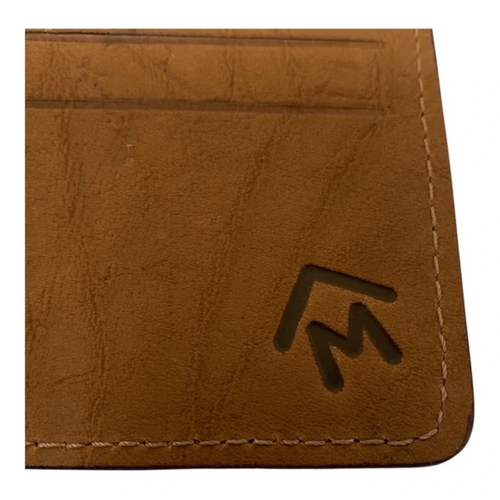 Vintage 1988 Marlboro‎ Man Genuine Leather Bifold Wallet Made in Brazil Brown